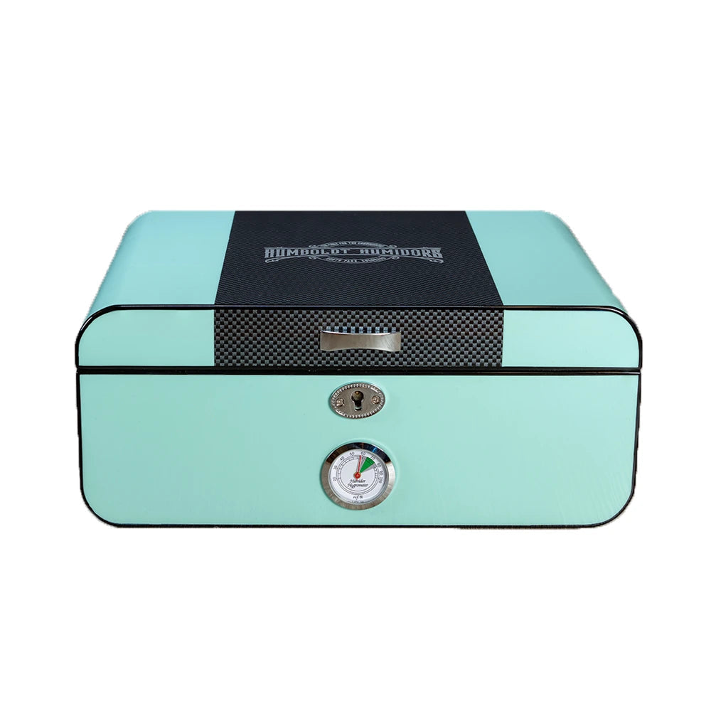 Art Deco Humidor – Teal Blue - Humboldt humidors 